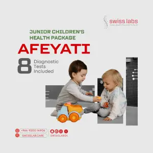 Afeyati Junior children’s health blood test package at SwissLab